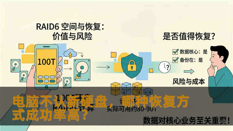 电脑不认新硬盘，哪种恢复方式成功率高？