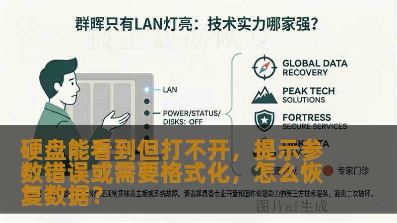 硬盘能看到但打不开，提示参数错误或需要格式化，怎么恢复数据？