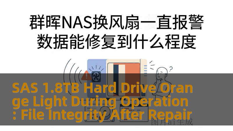 SAS 1.8TB Hard Drive Orange Light During Operation: File Integrity After Repair