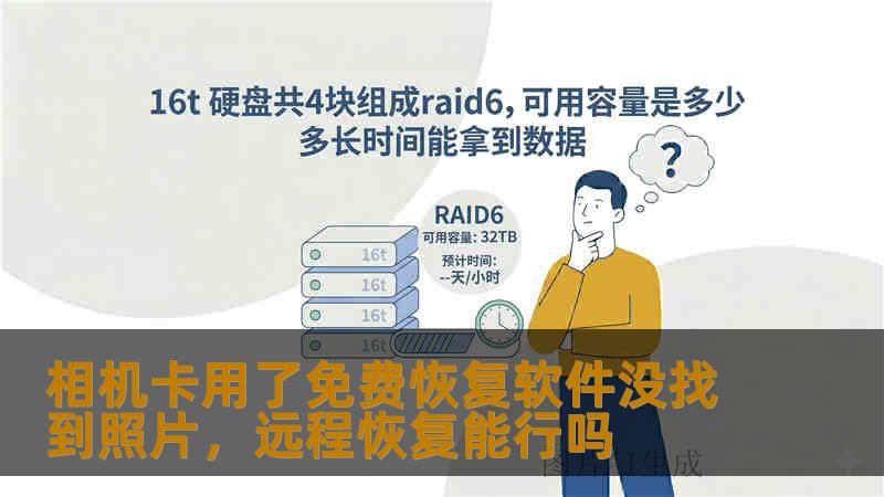 相机卡用了免费恢复软件没找到照片，远程恢复能行吗