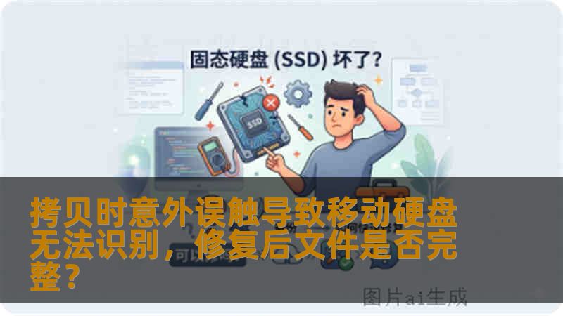 拷贝时意外误触导致移动硬盘无法识别，修复后文件是否完整？