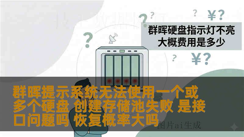 群晖提示系统无法使用一个或多个硬盘 创建存储池失败 是接口问题吗 恢复概率大吗