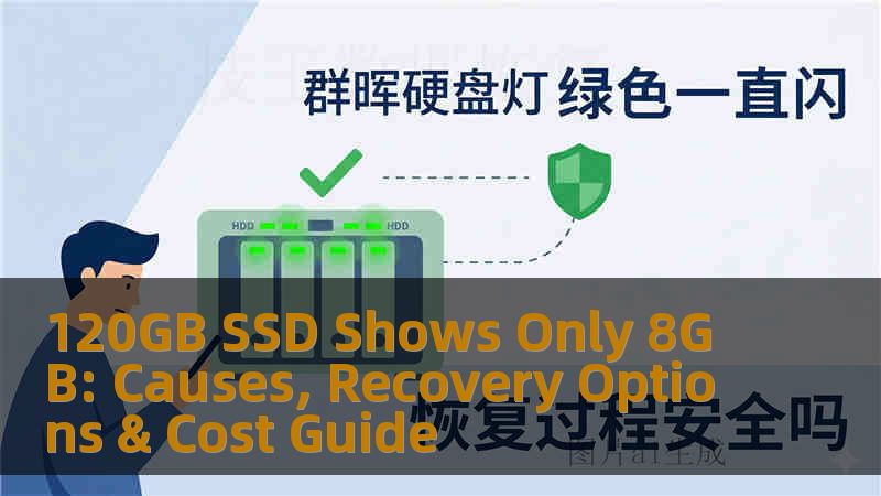 120GB SSD Shows Only 8GB: Causes, Recovery Options & Cost Guide