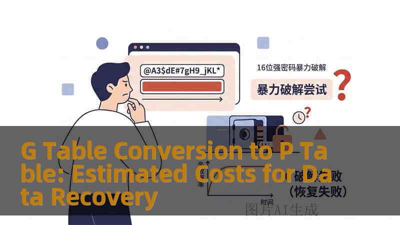 G Table Conversion to P Table: Estimated Costs for Data Recovery