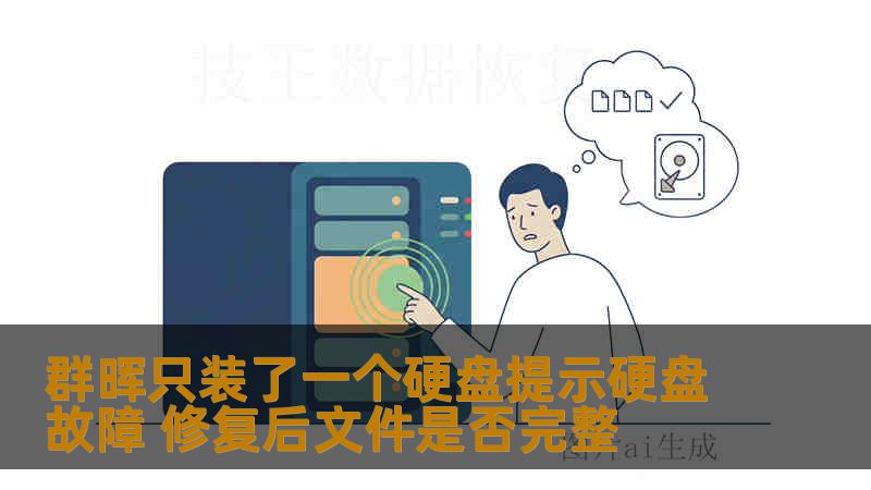 群晖只装了一个硬盘提示硬盘故障 修复后文件是否完整
