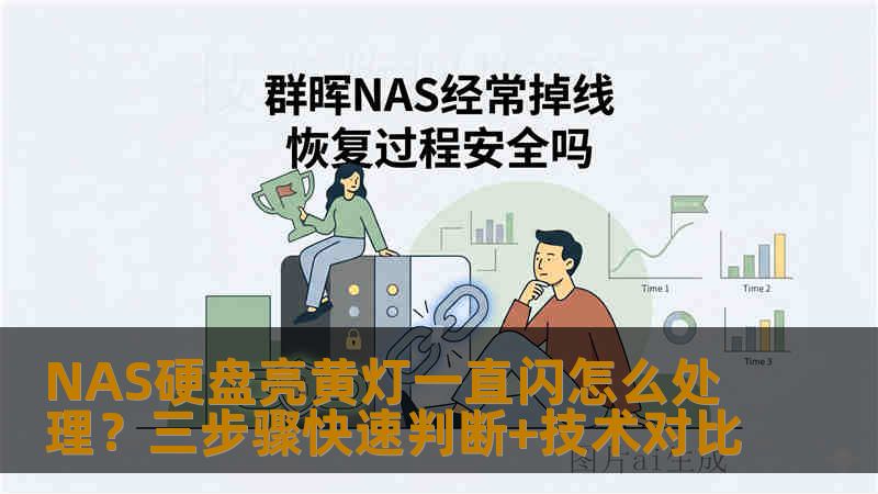 NAS硬盘亮黄灯一直闪怎么处理？三步骤快速判断+技术对比