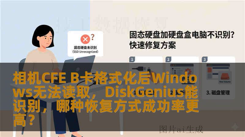 相机CFE B卡格式化后Windows无法读取，DiskGenius能识别，哪种恢复方式成功率更高？