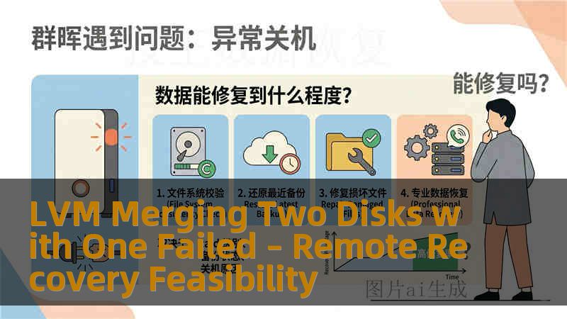 LVM Merging Two Disks with One Failed – Remote Recovery Feasibility