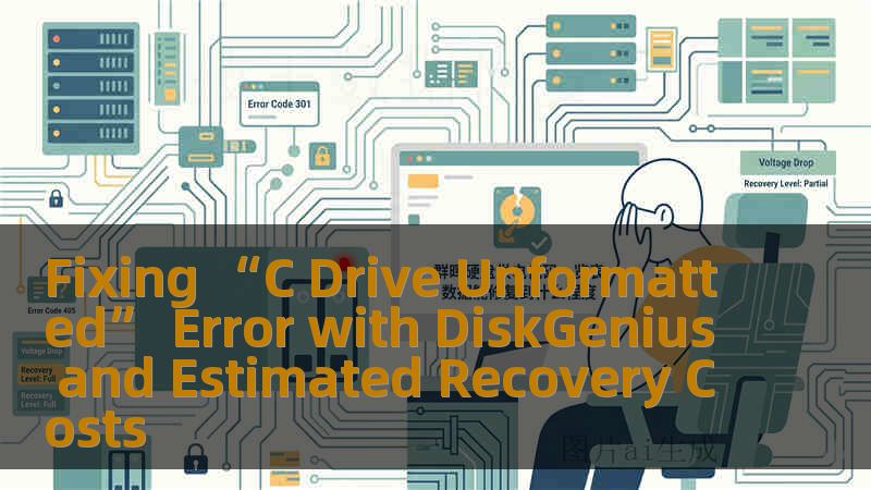 Fixing “C Drive Unformatted” Error with DiskGenius and Estimated Recovery Costs