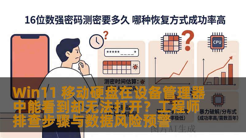 Win11 移动硬盘在设备管理器中能看到却无法打开？工程师排查步骤与数据风险预警