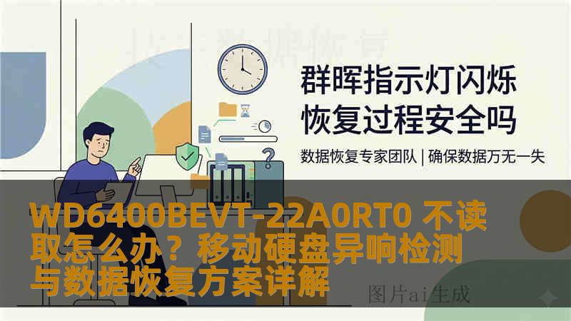 WD6400BEVT-22A0RT0 不读取怎么办？移动硬盘异响检测与数据恢复方案详解