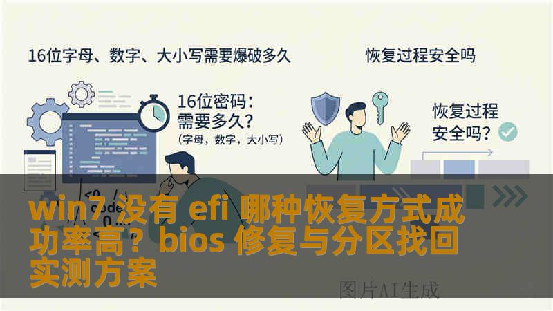 win7 没有 efi 哪种恢复方式成功率高？bios 修复与分区找回实测方案