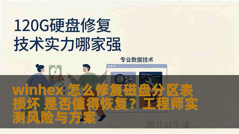 winhex 怎么修复磁盘分区表损坏 是否值得恢复？工程师实测风险与方案