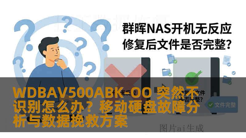 WDBAV500ABK-OO 突然不识别怎么办？移动硬盘故障分析与数据挽救方案