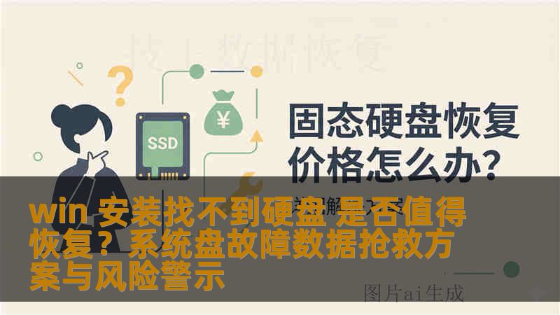 win 安装找不到硬盘 是否值得恢复？系统盘故障数据抢救方案与风险警示