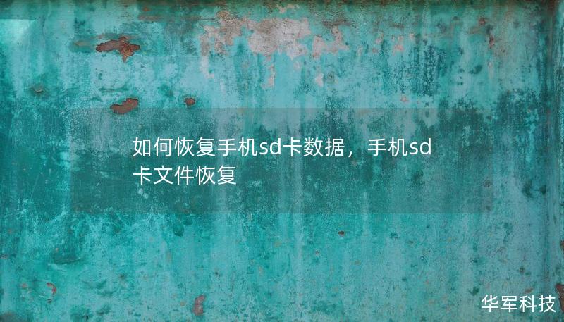 SD卡数据丢失让人焦虑，但别担心！本文为你详细介绍了几种有效恢复手机SD卡数据的方法，让你轻松找回丢失的照片、视频和文件。无论是意外删除、格式化还是SD卡损坏，都有解决方案。