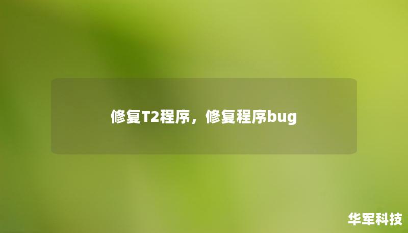 修复T2程序，修复程序bug