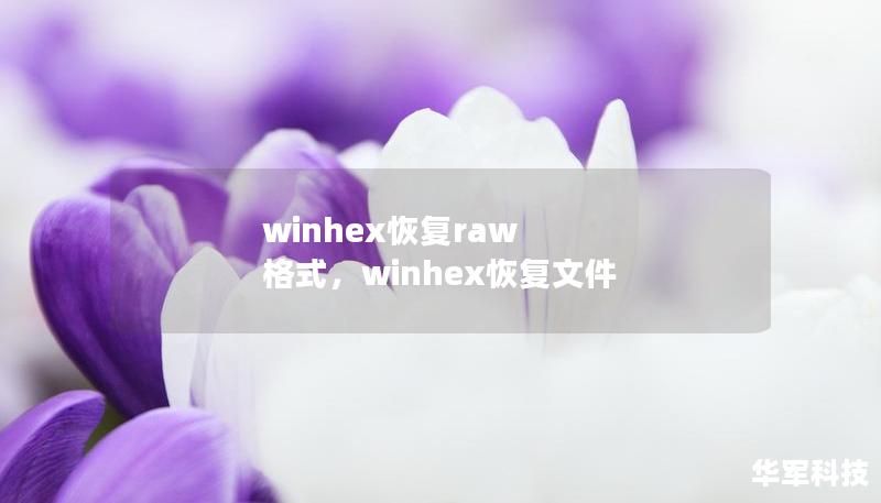 本文详细介绍了如何使用WinHex工具恢复RAW格式文件，适合遇到存储设备损坏、文件系统变为RAW的用户，帮助大家在数据危机中成功恢复丢失的数据。