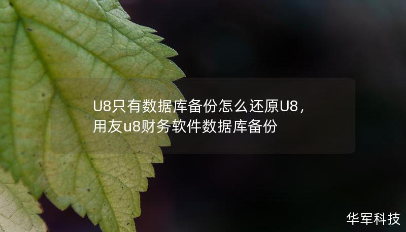 U8只有数据库备份怎么还原U8，用友u8财务软件数据库备份