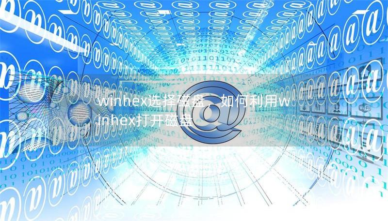 winhex选择磁盘，如何利用winhex打开磁盘