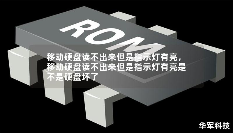 文章大纲        移动硬盘读不出来但是指示灯有亮的原因及解决方法        一、什么是移动硬盘？    1.1 移动硬盘的基本概念    1.2 移动硬盘的工作原理        二、常见的移动硬盘故障问题    2.1 移动硬盘读不出来的常见原因    2.2 为什么指示灯亮但无法读取？        三、移动硬盘读不出来但指示灯亮的原因分析    3.1 数据线或接口问题    3....