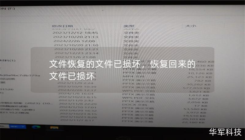 文件恢复后发现文件已损坏？不要慌张！本文为您详细解析常见原因，并提供高效、实用的解决方案，助您轻松恢复数据，避免信息丢失的烦恼。