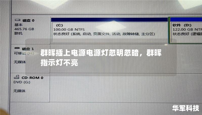 群晖插上电源电源灯忽明忽暗，群晖指示灯不亮