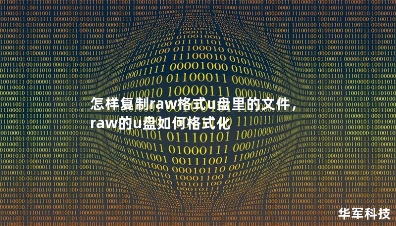 怎样复制raw格式u盘里的文件，raw的u盘如何格式化