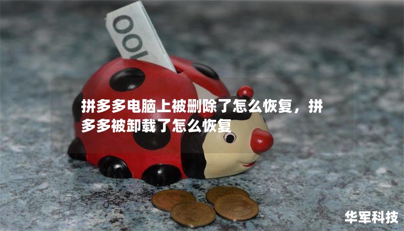 拼多多电脑上被删除了怎么恢复,拼多多被卸载了怎么恢复 拼多多电脑上被删除了怎么恢复,拼多多被卸载了怎么恢复