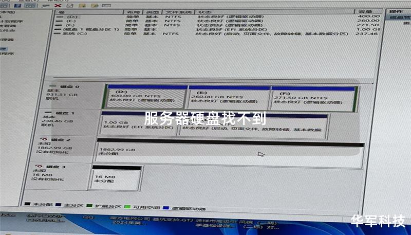 服务器硬盘找不到 服务器硬盘找不到
