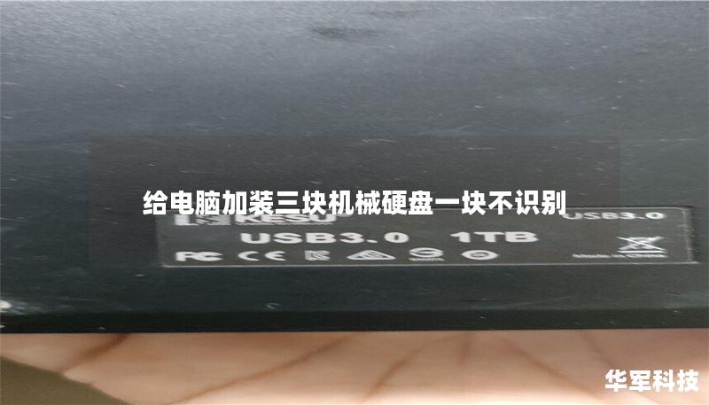 给电脑加装三块机械硬盘一块不识别 给电脑加装三块机械硬盘一块不识别
