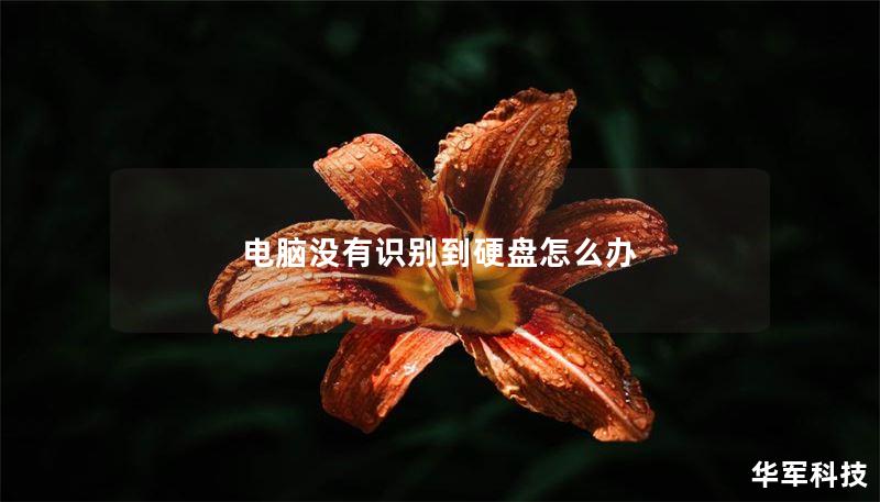 电脑没有识别到硬盘怎么办 电脑没有识别到硬盘怎么办