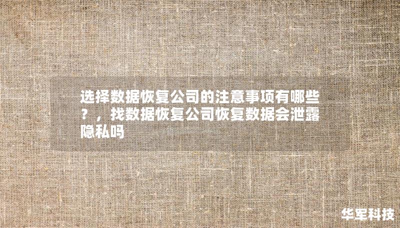 选择数据恢复公司的注意事项有哪些?,找数据恢复公司恢复数据会泄露隐私吗 选择数据恢复公司的注意事项有哪些?,找数据恢复公司恢复数据会泄露隐私吗